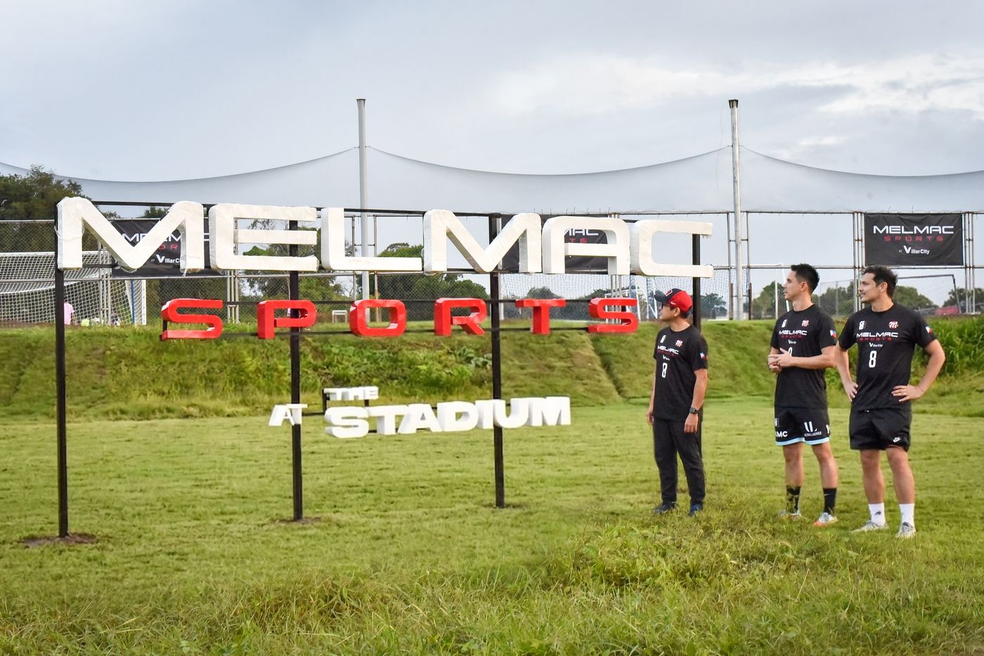 The Melmac Sports sign standing at the entrance to the Villar City grounds